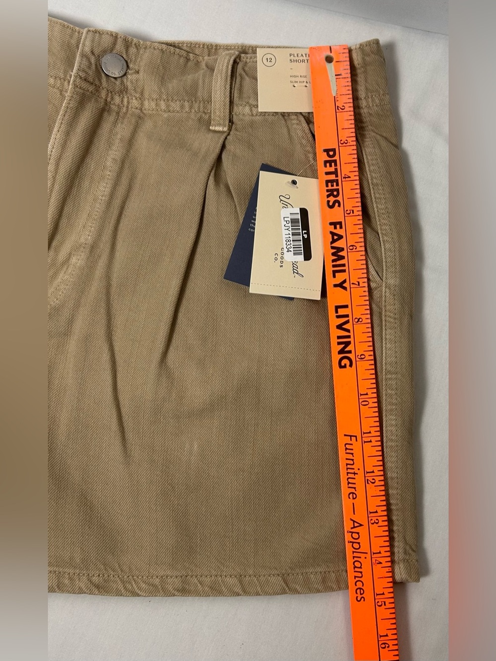 Universal Thread Khaki High-Waist Pleated Shorts - Picture 8 of 8